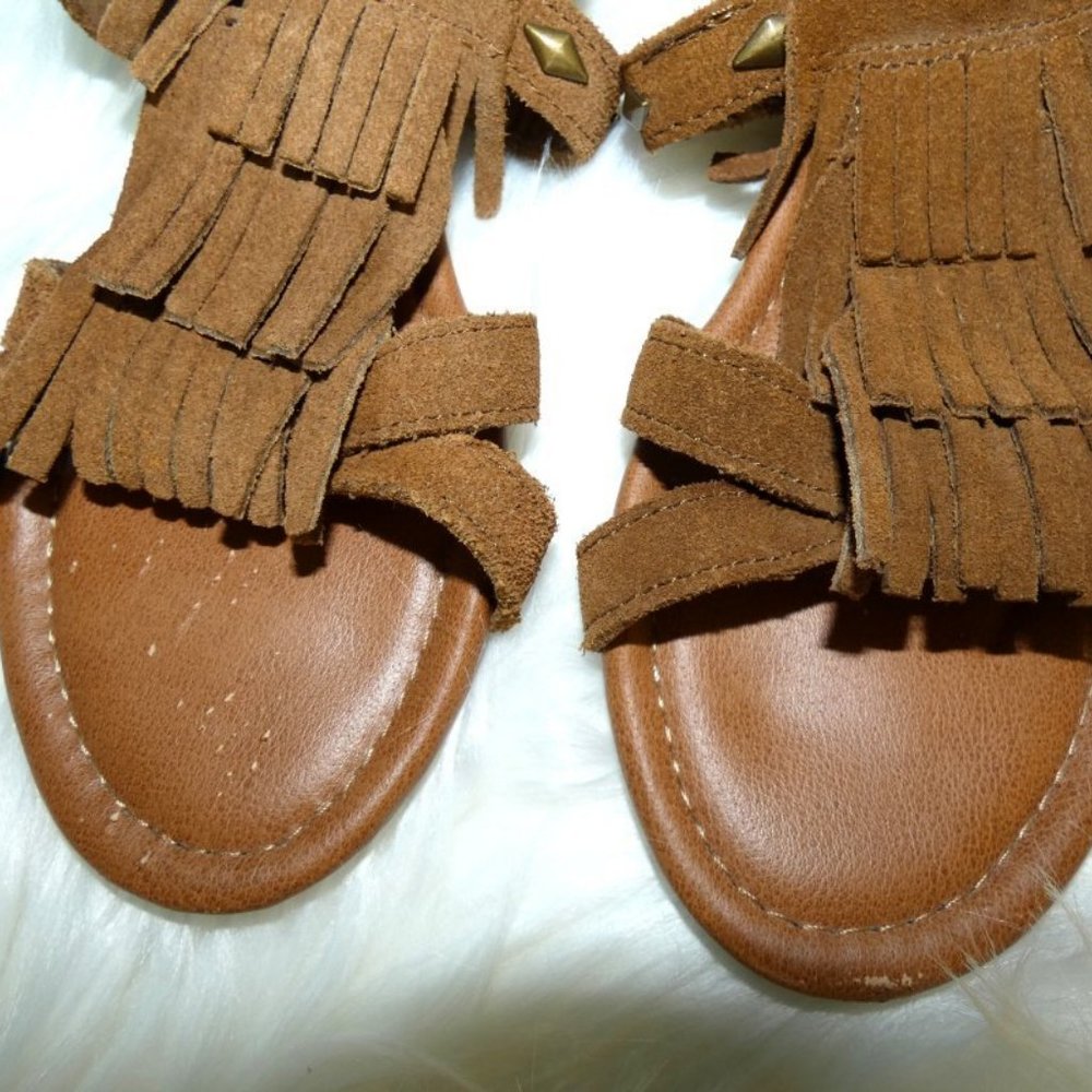 MinneTonka Melina Fringe Wedge Size 7 - Picture 10 of 15